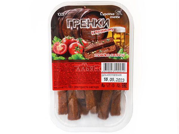 Сурские гренки Томат спайси (100 гр) в Кемерово