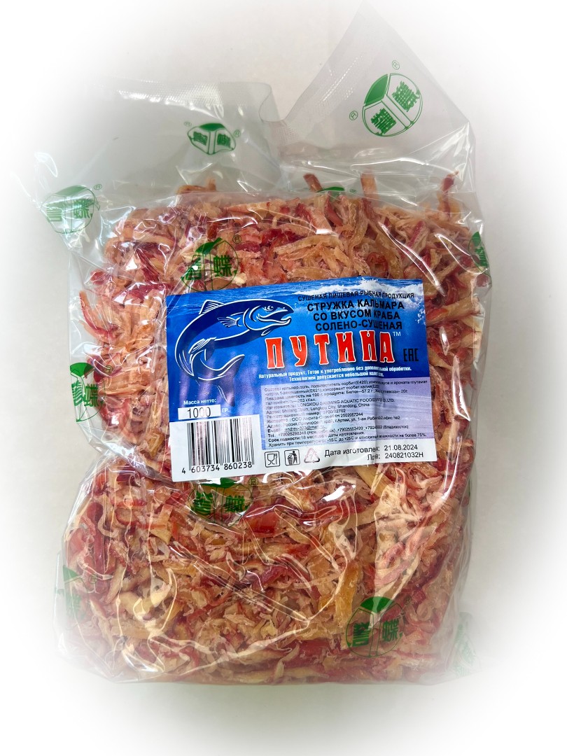 Кальмар стружка со вкусом краба "Розовая" (ПУТИНА) в Кемерово