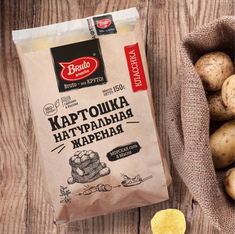 Картофель «Бруто» с солью 130 гр. в Кемерово